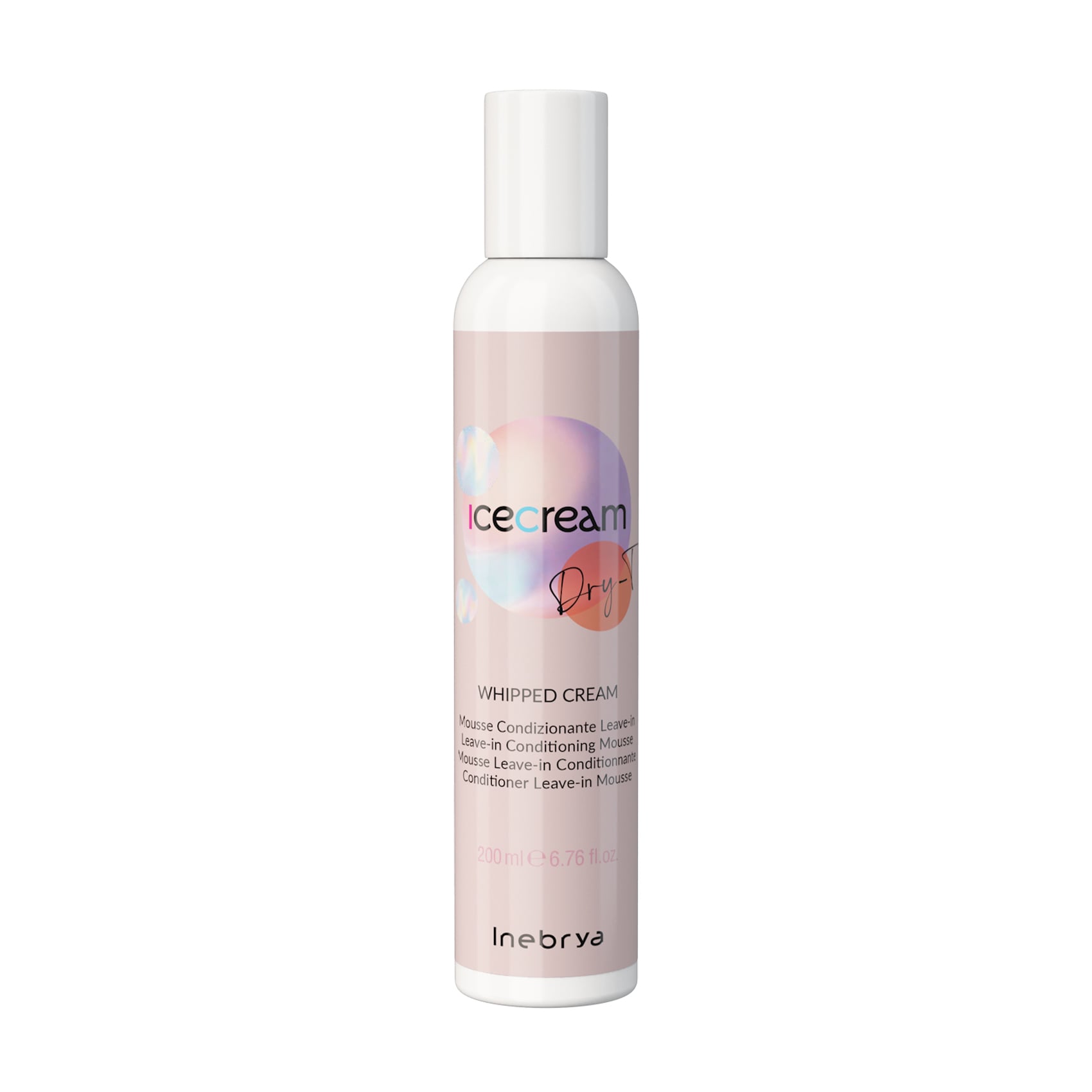 Незмивний мус-кондиціонер для волосся Inebrya Ice Cream Dry-T Whipped Cream, 200 мл